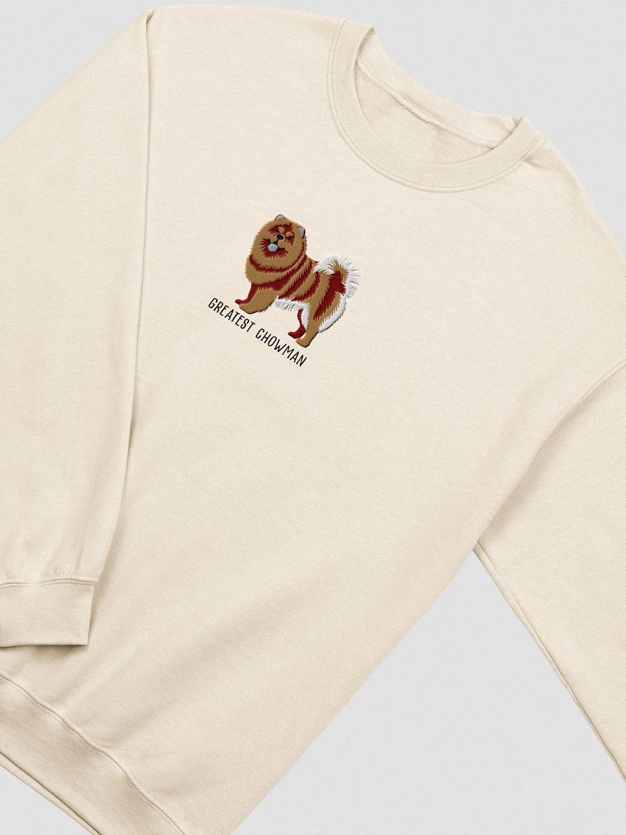 Greatest Chowman Sweatshirt(Embroidered) of a Chow Chow(Tan) product image (6)