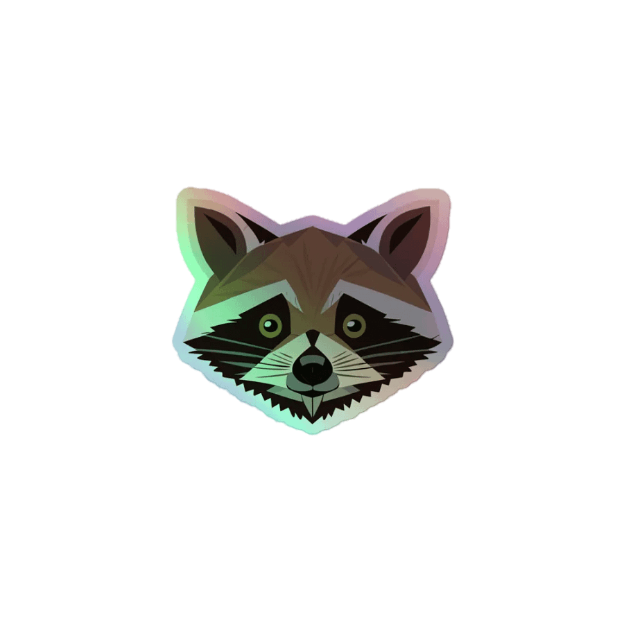 Raccoon the holographic sticker product image (1)