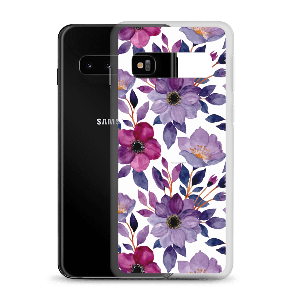 Purple Whimsical Floral Samsung® Clear Case product image (22)