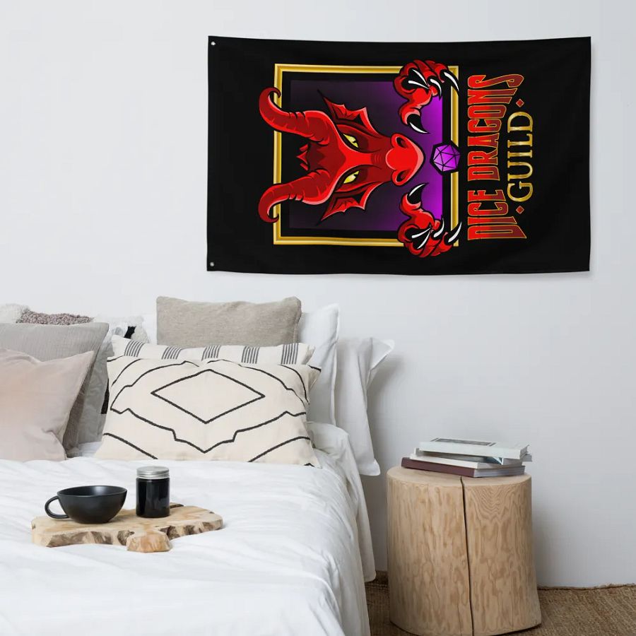 Dice Dragons Guild Vertical Flag (Black) product image (4)