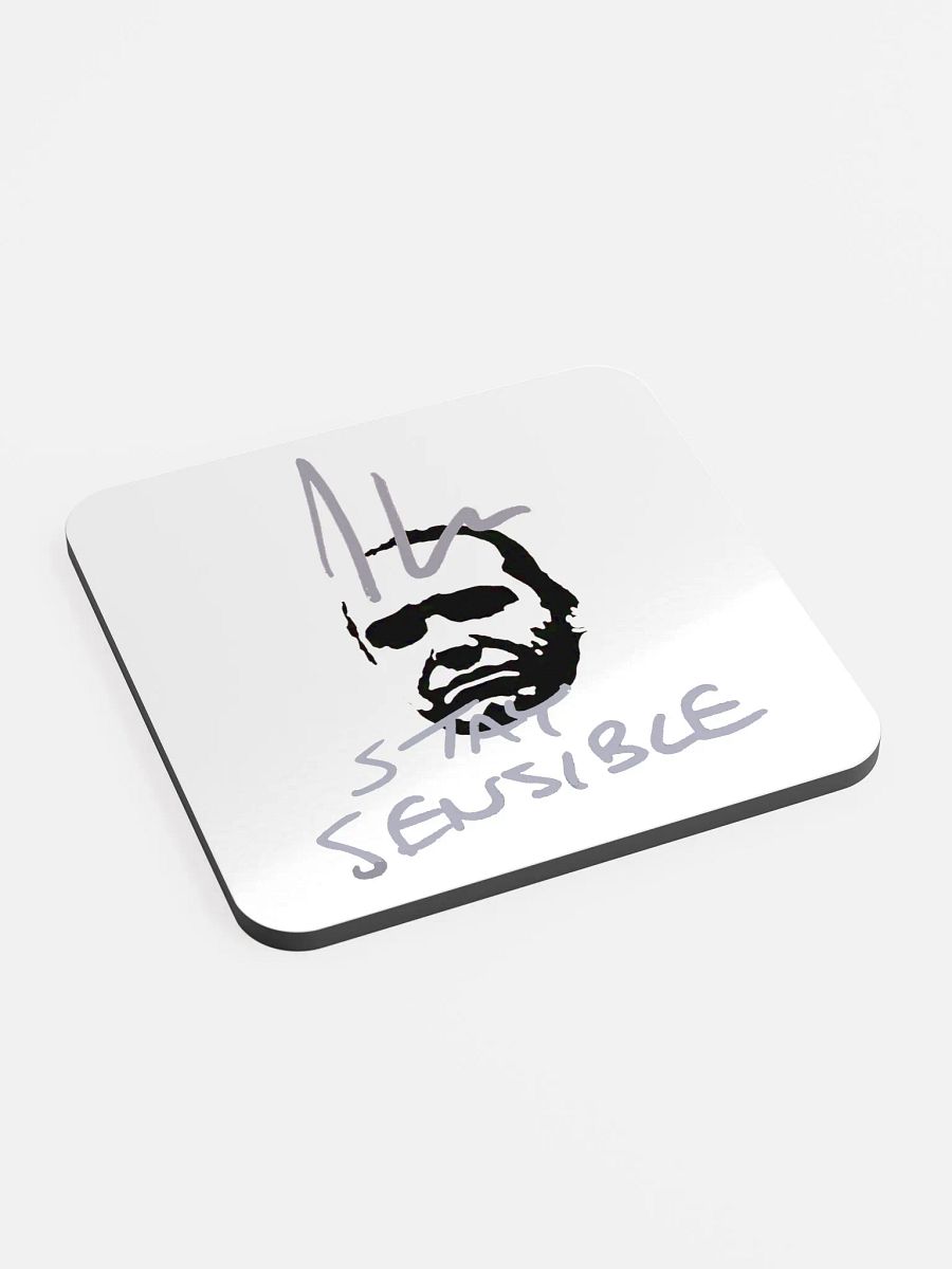Jon Hare Stay Sensible Glossed Cork Coaster product image (2)
