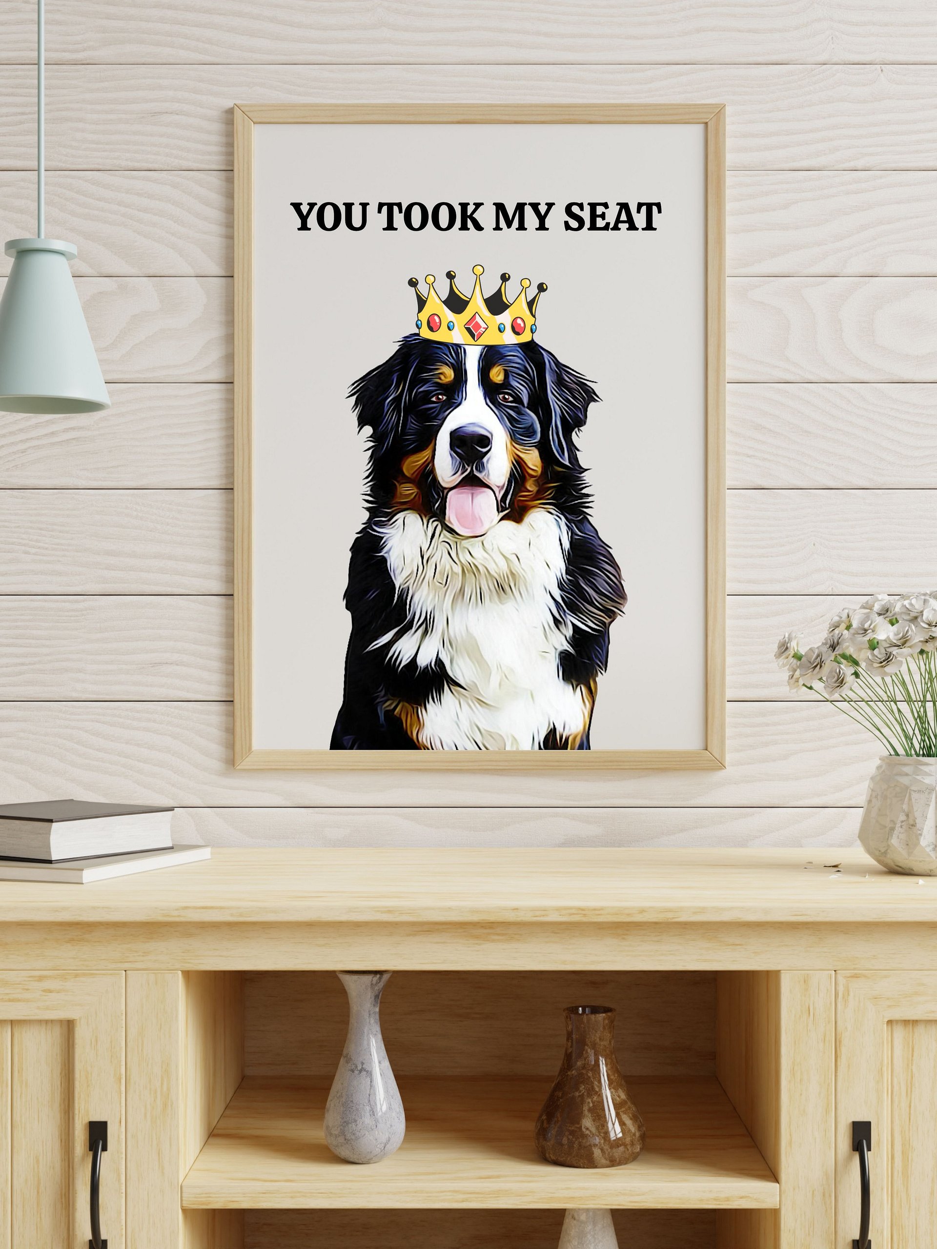 Border Collie With Crown Bathroom Downloadable Wall Art product image (4)