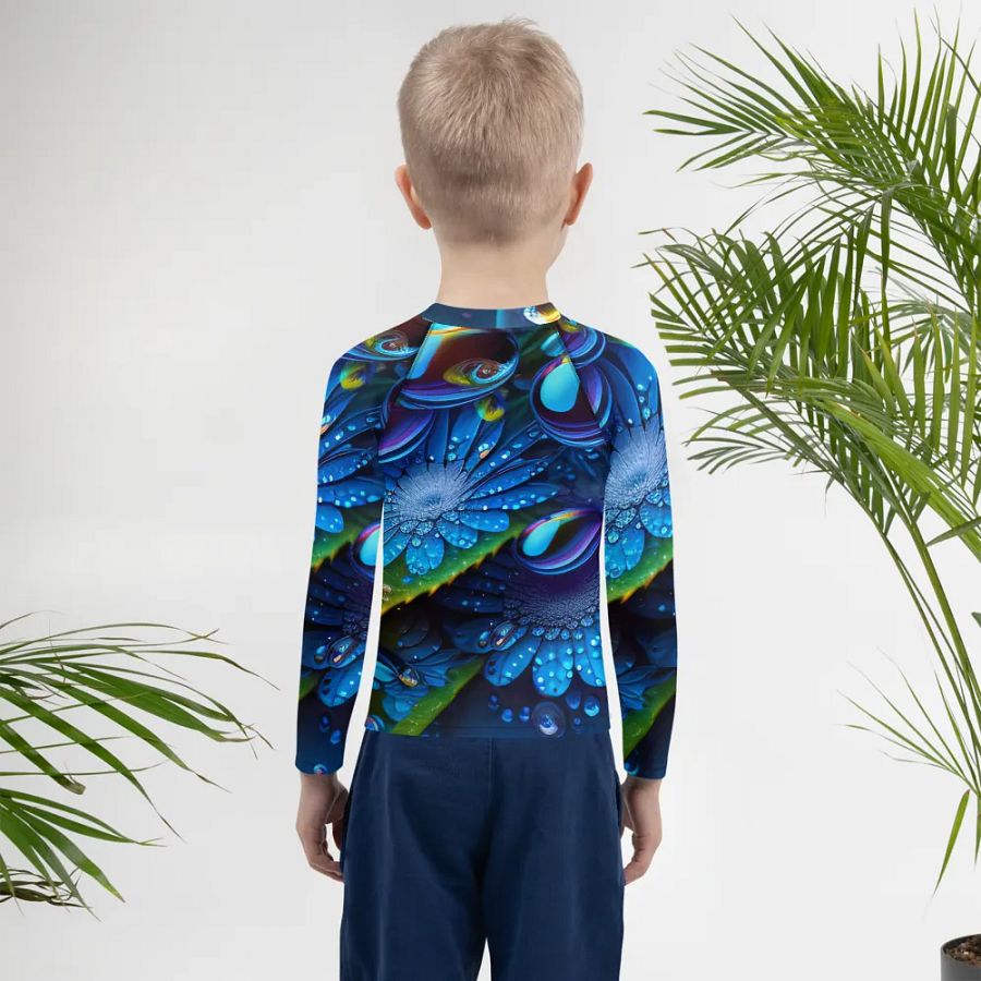 Kawaiikitten Exclusive Premium DewDrop Surfing Ocean Rash Guard Full Sleeved T-Shirt product image (6)