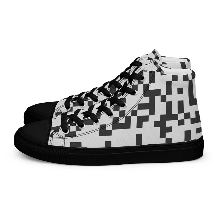 Retro QR Code High Top Canvas Shoes product image (1)