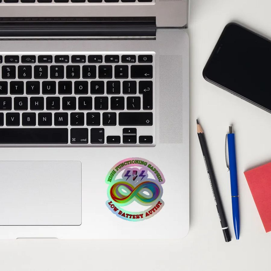 High Functioning Sapphic Low Battery Autist Sticker product image (10)