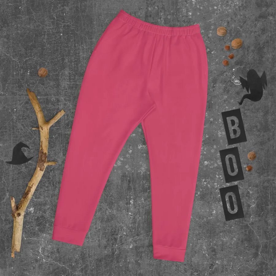 Plain Ruby Red True Summer Recycled Polyester Premium Men's Joggers by Treasure Pie product image (9)