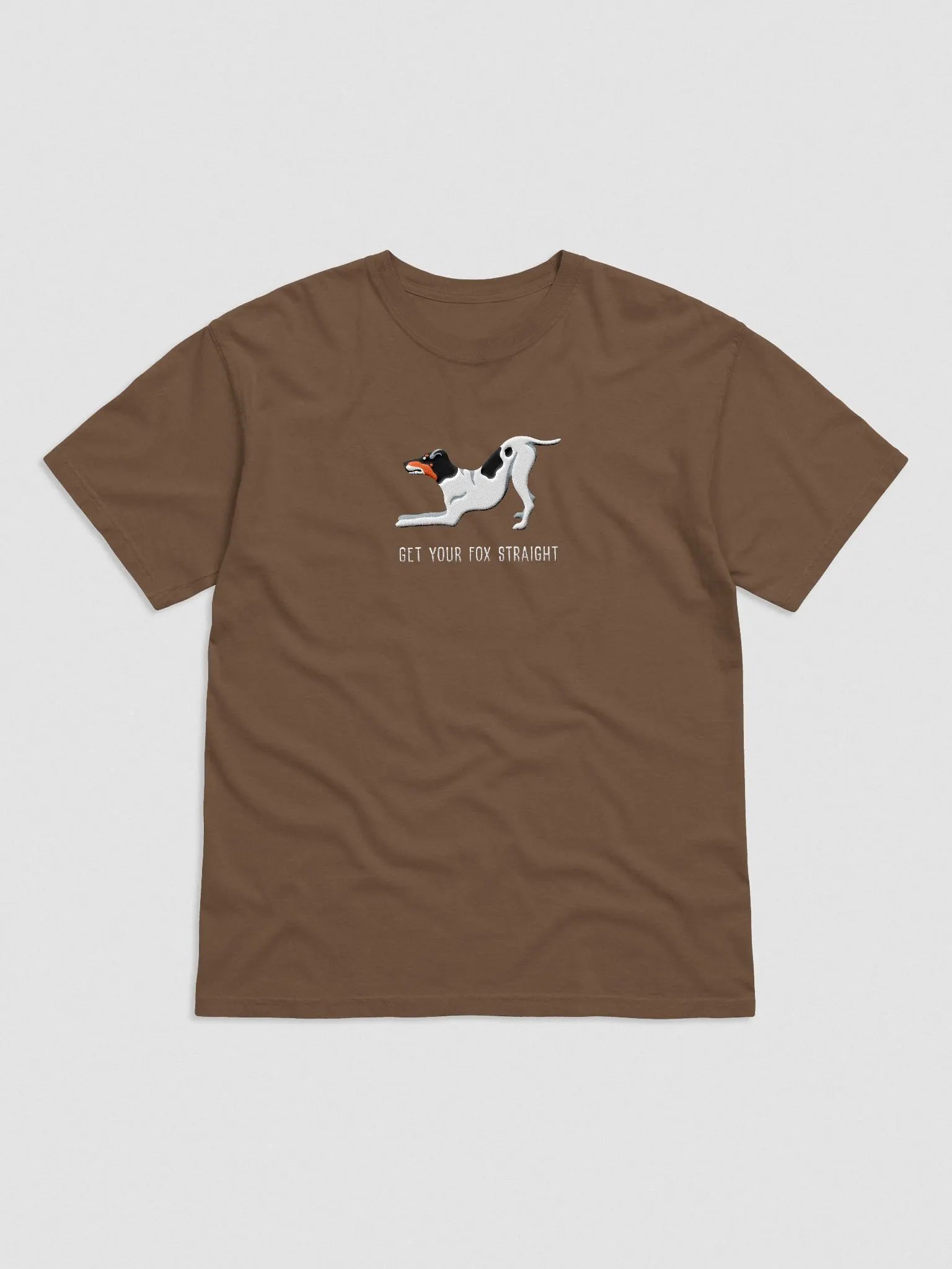 Get Your Fox Straight T-Shirt(Embroidered) of a Smooth Fox Terrier(Tricolor) product image (4)