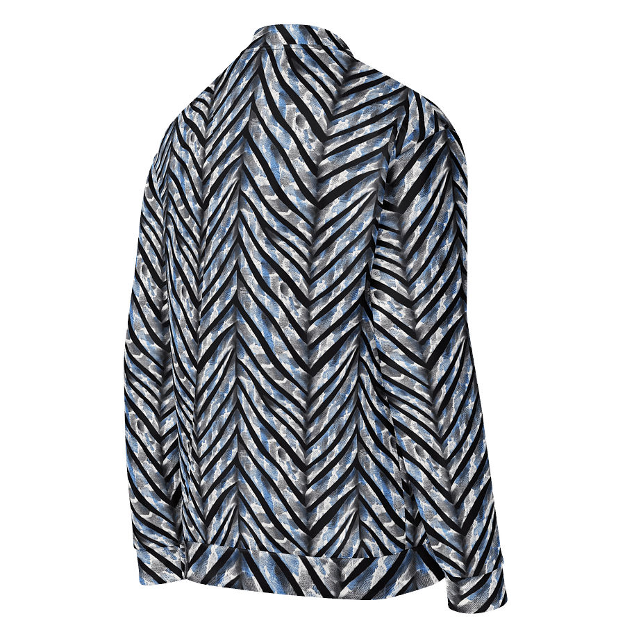 Blue Grey Snake Skin Bomber Jacket product image (4)