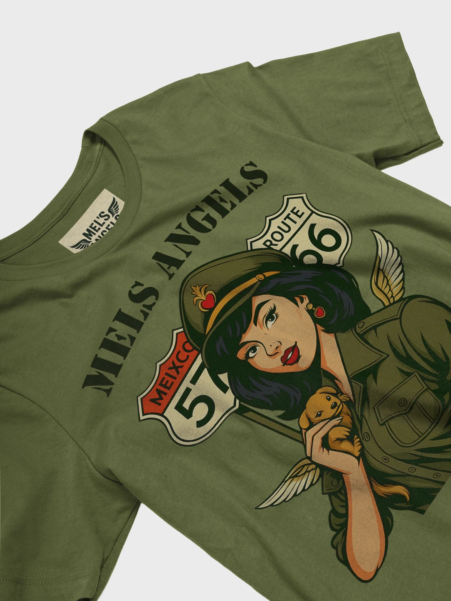 🪽 Mel’s Angels “Route 57–66” Vintage Tee product image (15)