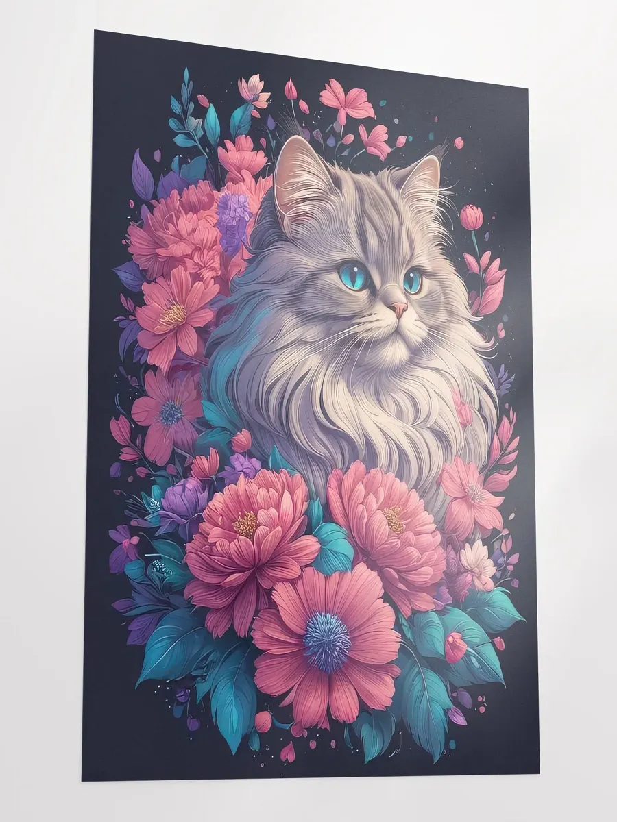 Flower Cat v2 - Poster - Large 24x36 Inches product image (3)