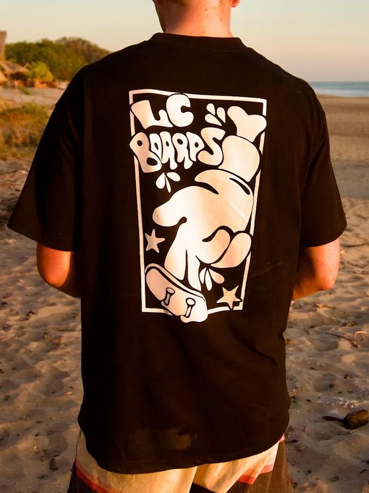 LC BOARDS FINGERBOARD THICK COTTON TEE BLACK product image (2)