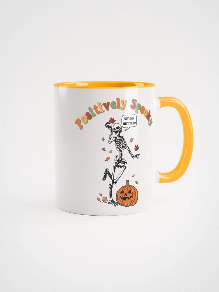 Retro Spooky Skeleton Halloween Color Inside Mug product image (2)