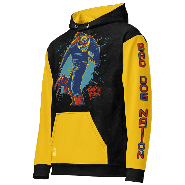 NOBODY CARES, TRAIN HARDER - Premium Adult Unisex All Over Print Hoodie product image (2)