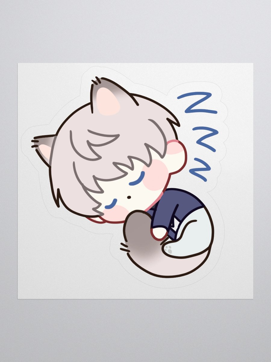 Xavier Sleepy Cat Sticker product image (1)