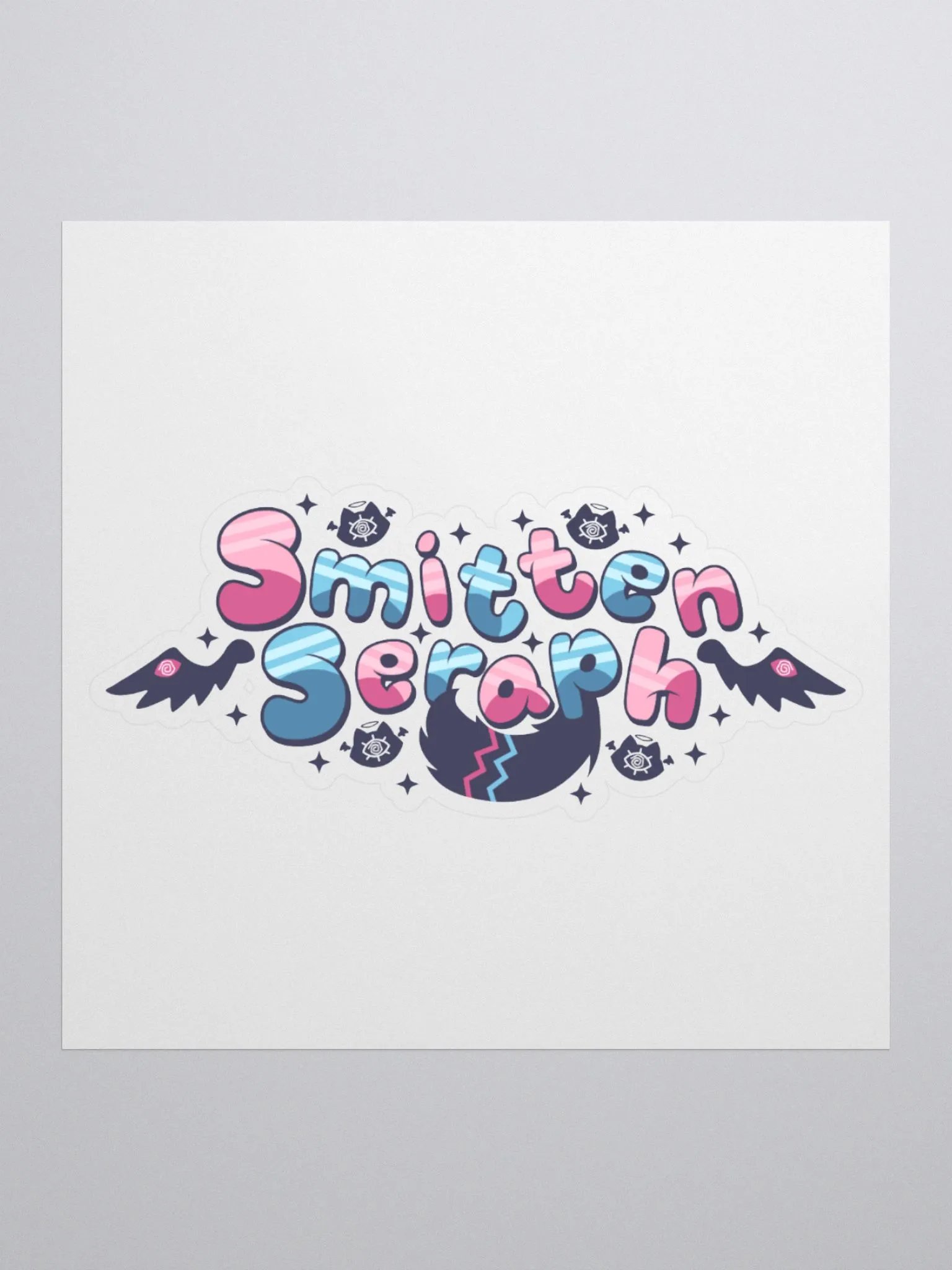 Smitten Seraph logo sticker product image (1)
