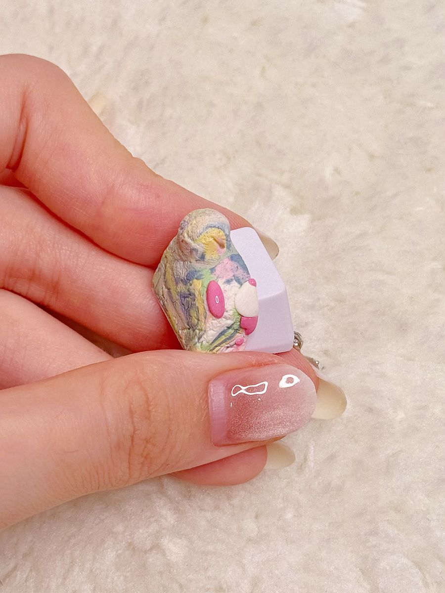 Tie Dye on White Gloomy Bear Keycap product image (2)