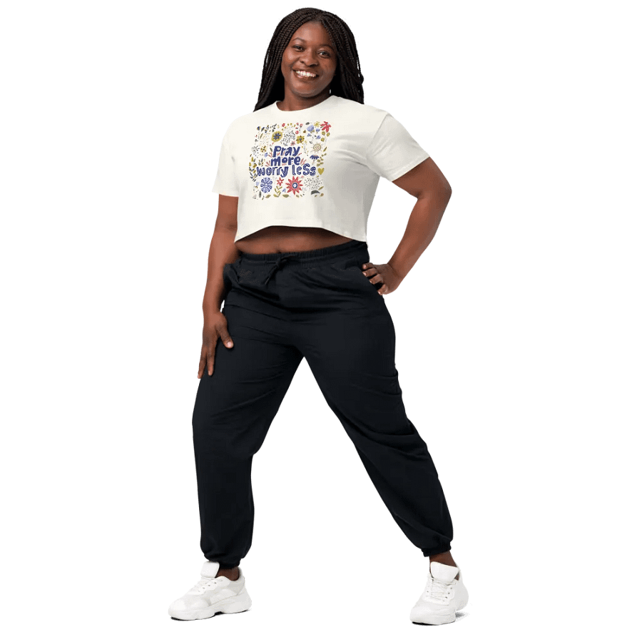 Pray more worry less Comfort Crop top product image (12)