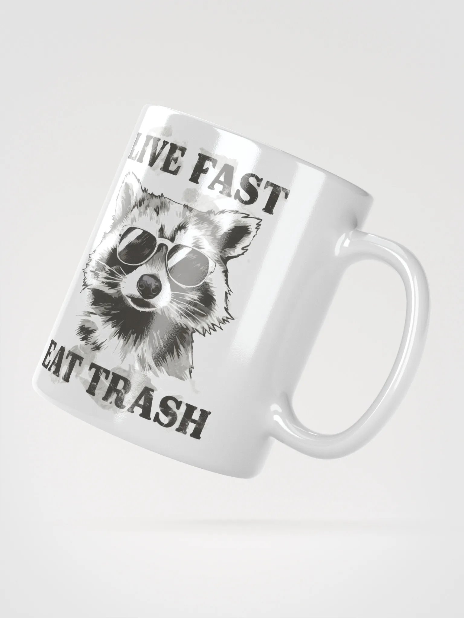Raccoon Live Fast Eat Trash Mug product image (5)