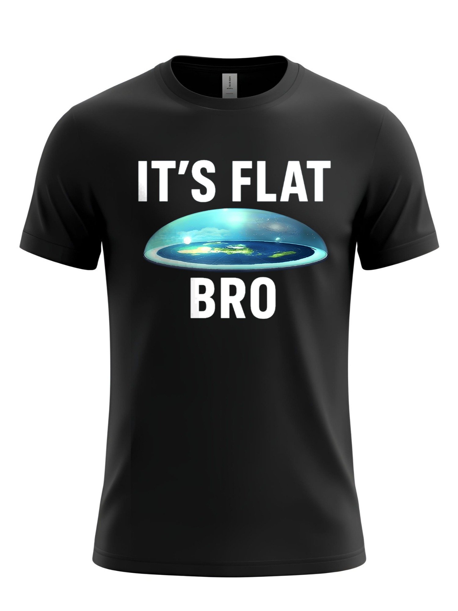 IT'S FLAT BRO T-Shirt - Funny Flat Earth Tee, Conspiracy Theory Apparel, Humorous Science Gift, Unique Statement Shirt product image (1)