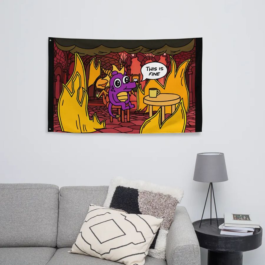This is fine Dragon | Flag product image (8)