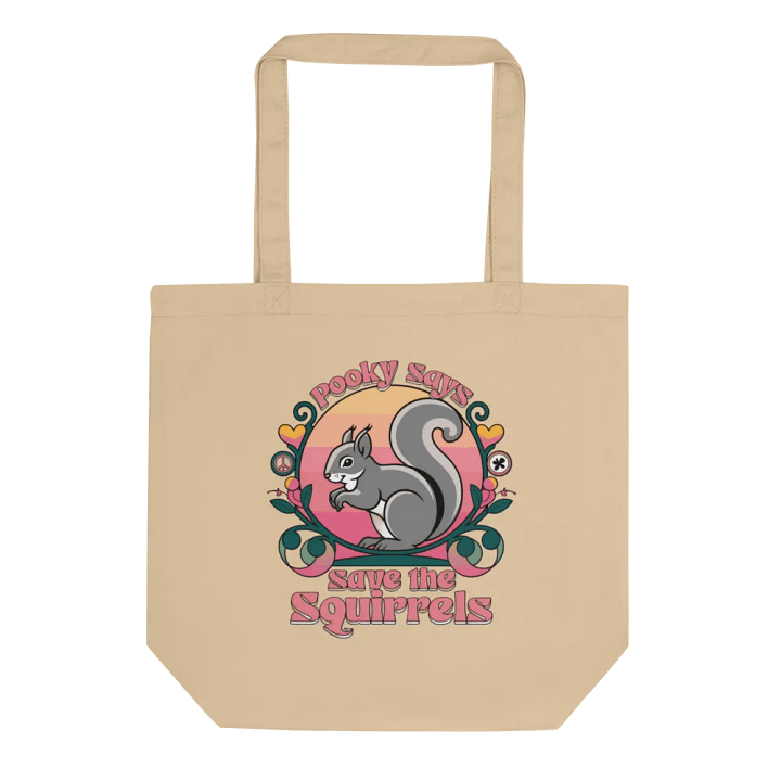 Pooky's Save the Squirrels Eco Tote product image (1)