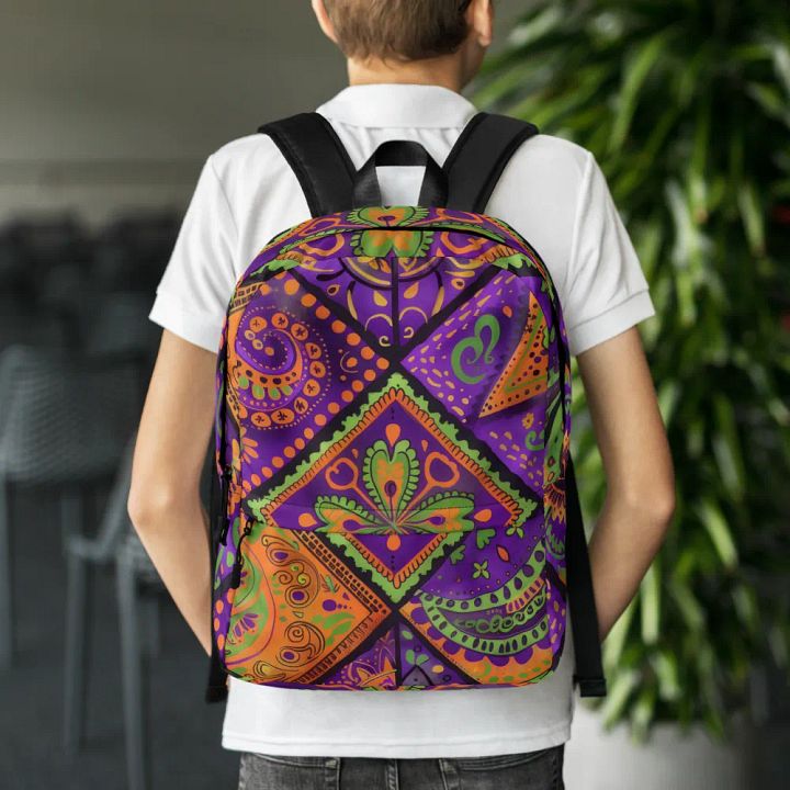 Vivid Mosaic Dreams Backpack product image (2)