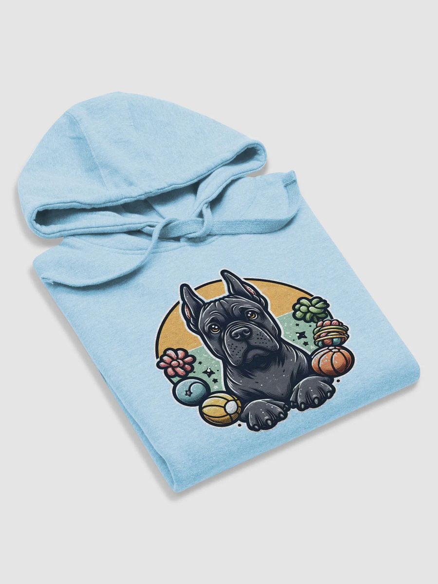 Cozy Black Cane Corso with Colorful Balls Hoodie – Playful Dog Lover Apparel product image (16)