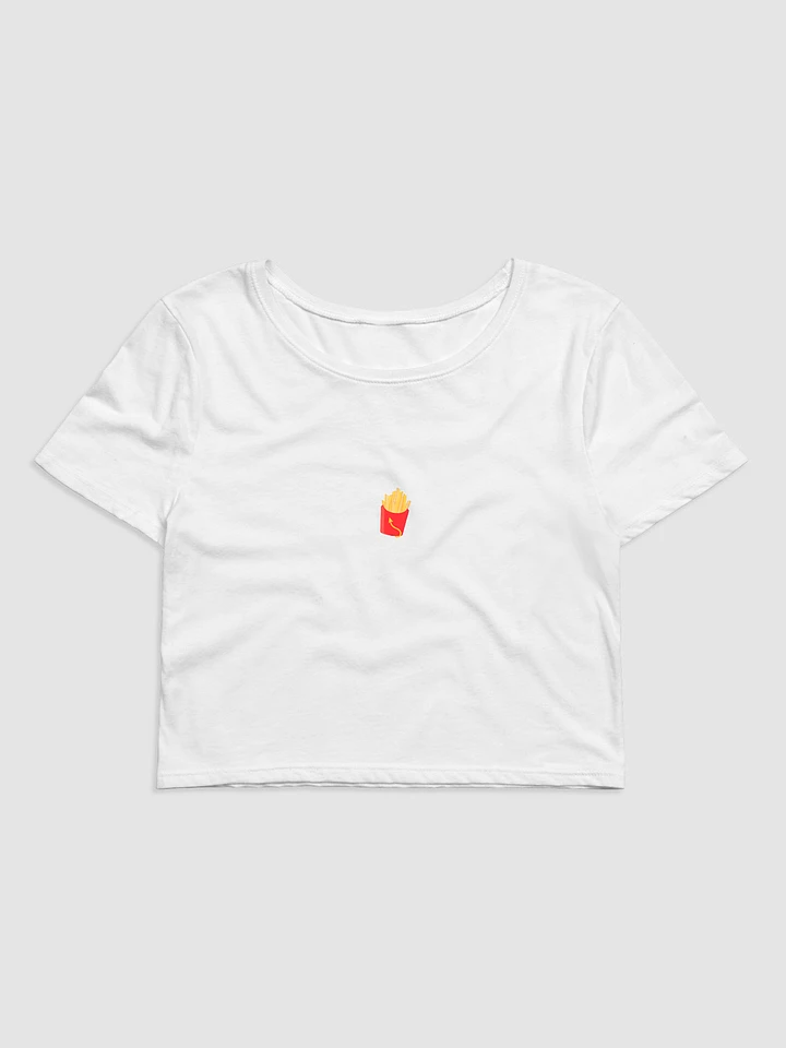French Fry Fan Club Cropped T-Shirt - White product image (2)