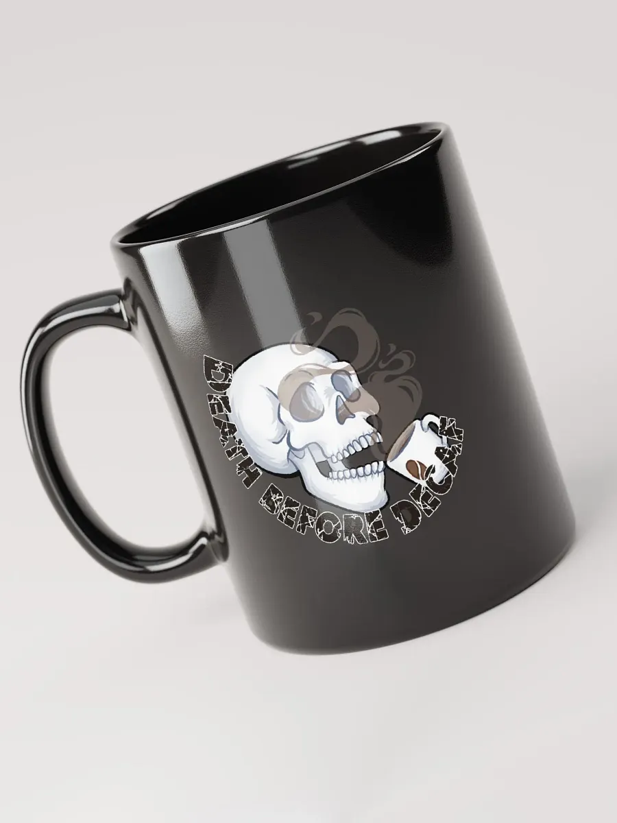 Death Before Decaf Coffee Mug (Black) product image (3)