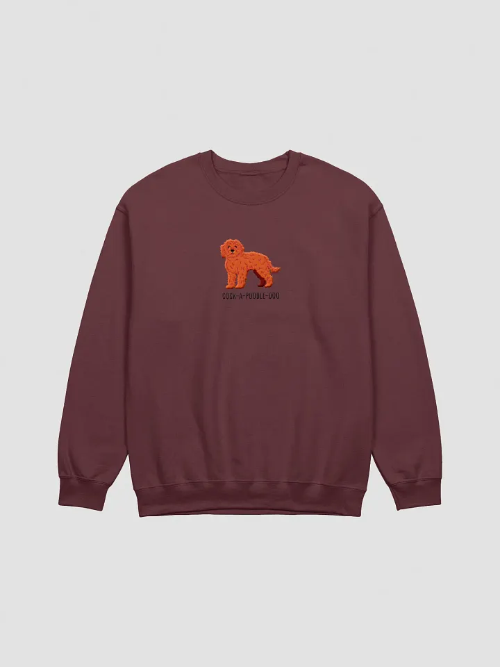 Cock-A-Poodle-Doo Sweatshirt (Embroidered) of a Cockapoo(Red) product image (5)