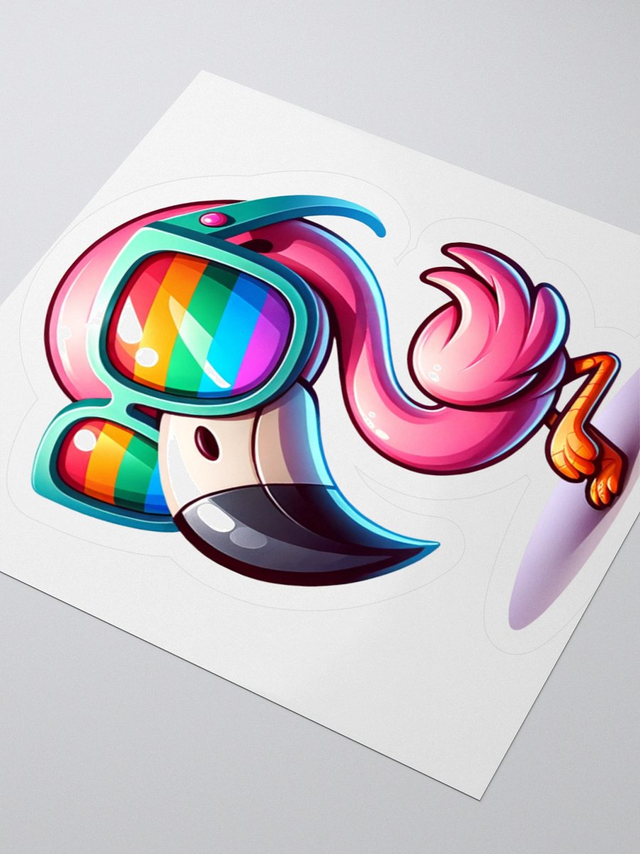 Funky Flamingo Sunglasses Stickers product image (3)