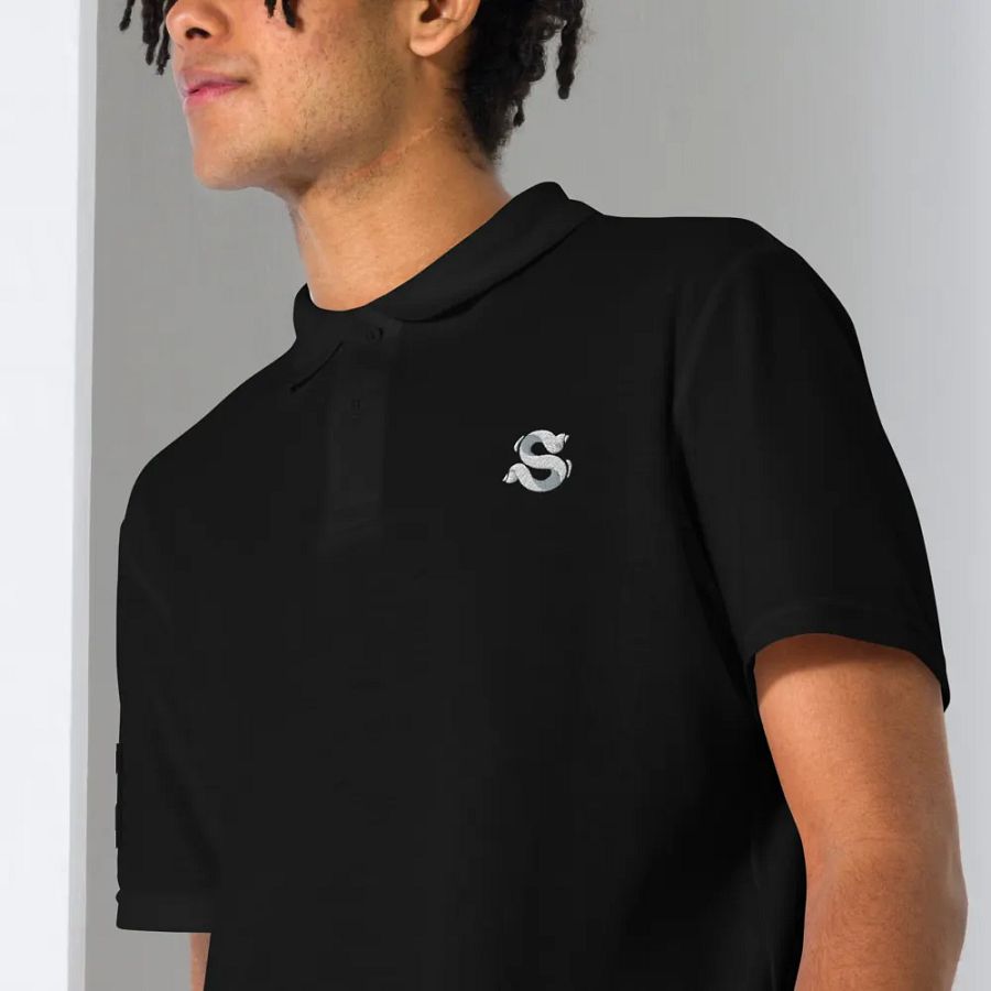 Black Gildan Unisex Pique Polo Shirt product image (6)