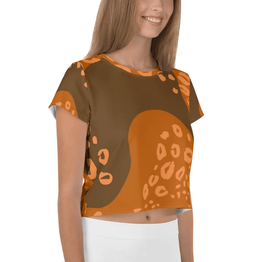 Orange Jungle Allure Crop Tee product image (4)