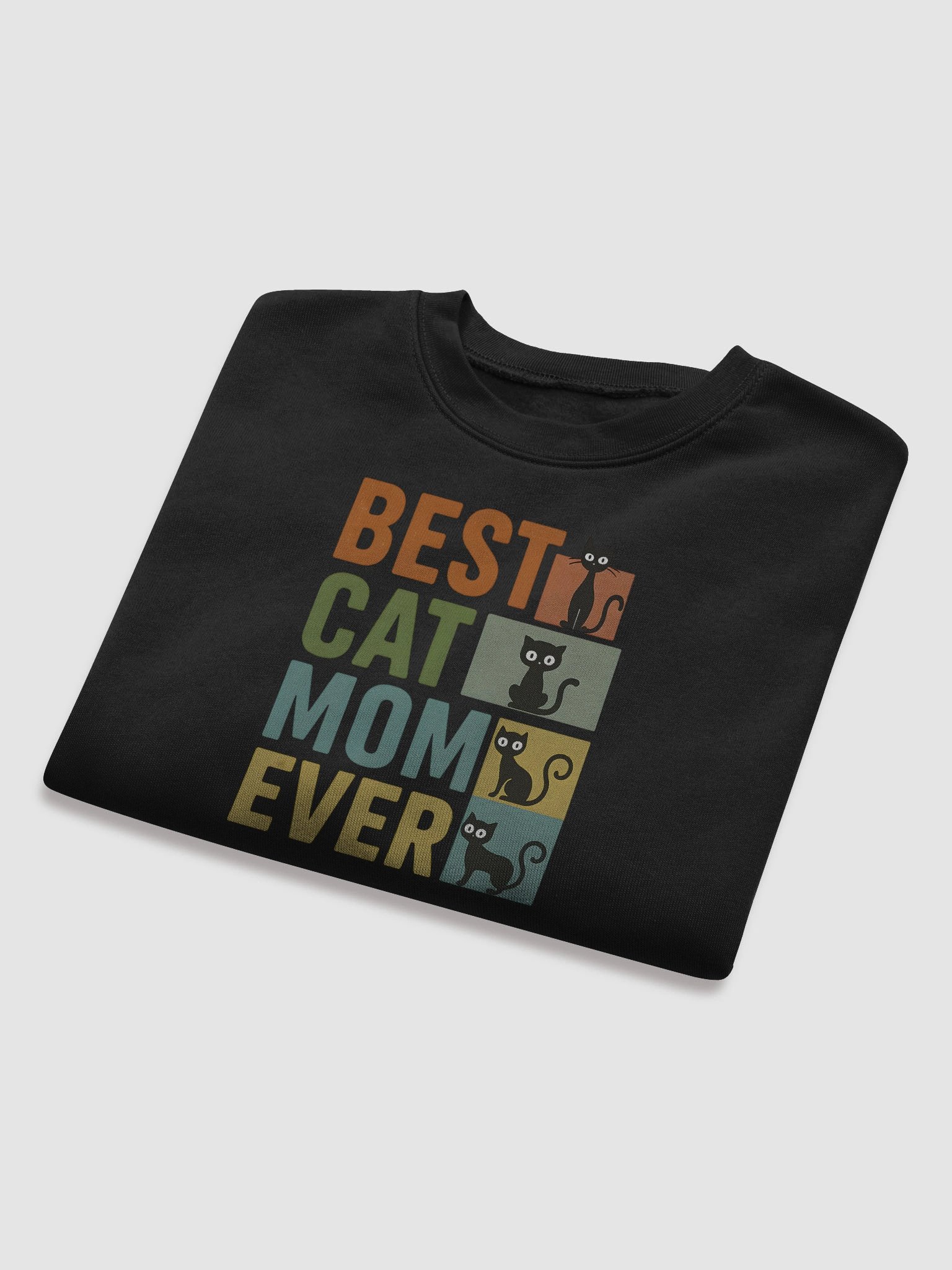Best Cat Mom Ever Crop Top – Colorful Retro Cat Design for Trendy Pet Moms product image (8)