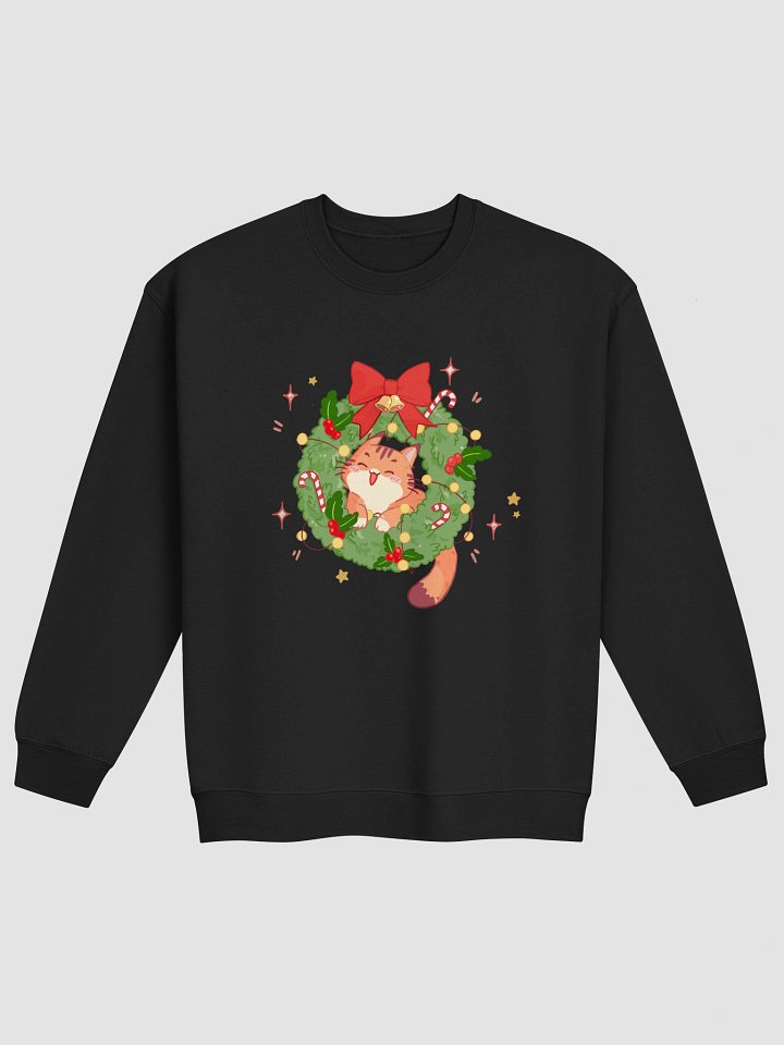Christmas cat wreath - Crewneck Sweatshirt product image (1)