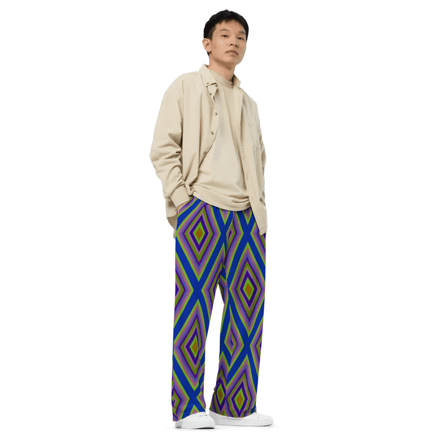 Colorful Diamonds Variation 5 Wideleg Pants product image (3)