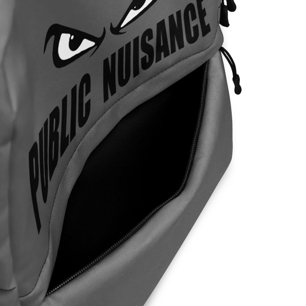 Public Nuisance Large Print Gray Backpack product image (4)