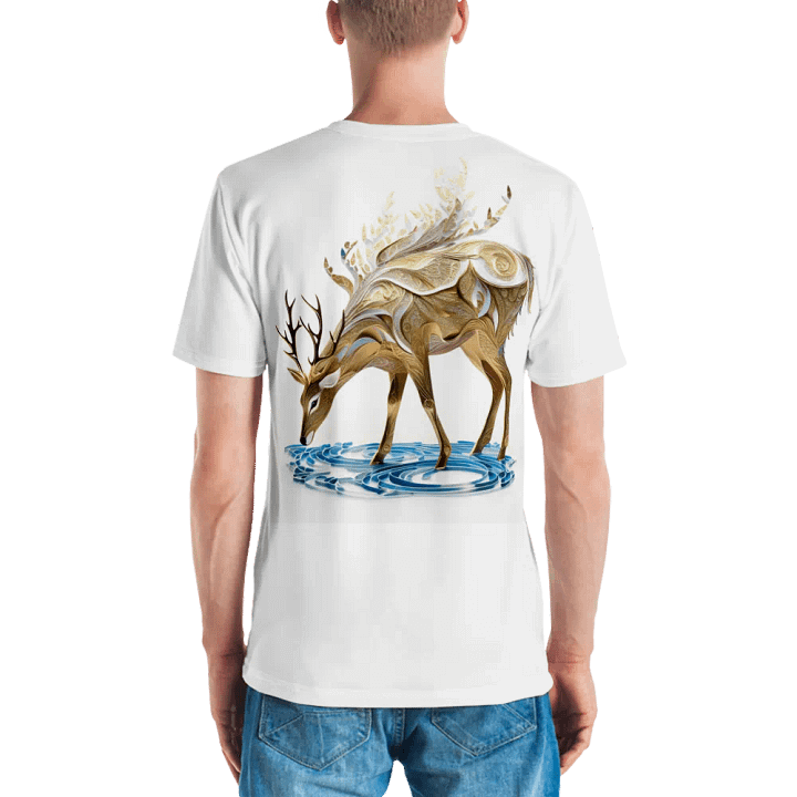 White & Gold T shirt product image (2)