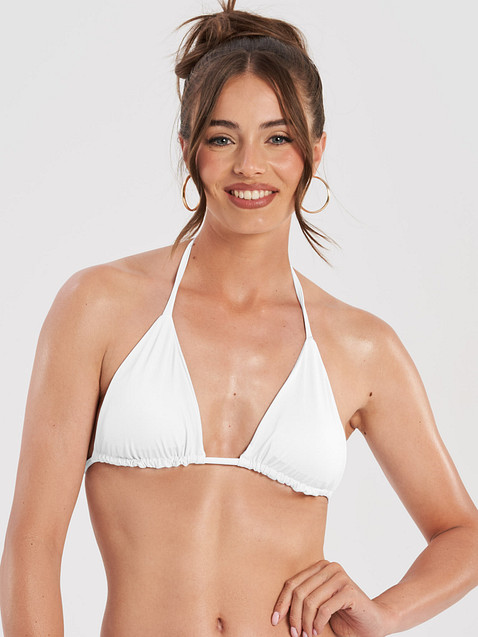 Photo showing All-Over Print Recycled Padded String Bikini Top