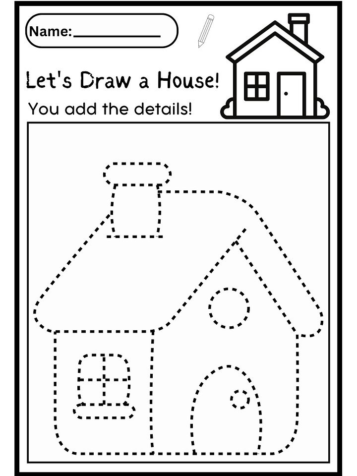 Teaching Kids to Draw 10 WORKSHEETS ACTIVE PRINTABLE product image (2)