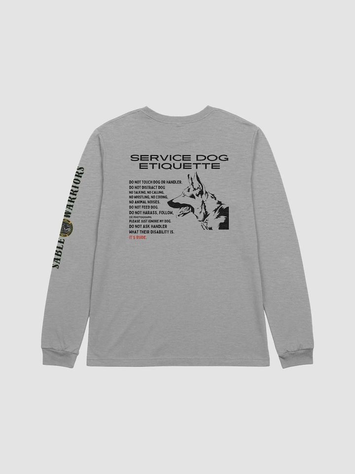 Sable Warriors Veteran Service Dog LongSleeve: Helps Pair Veterans With A Service Dog product image (22)