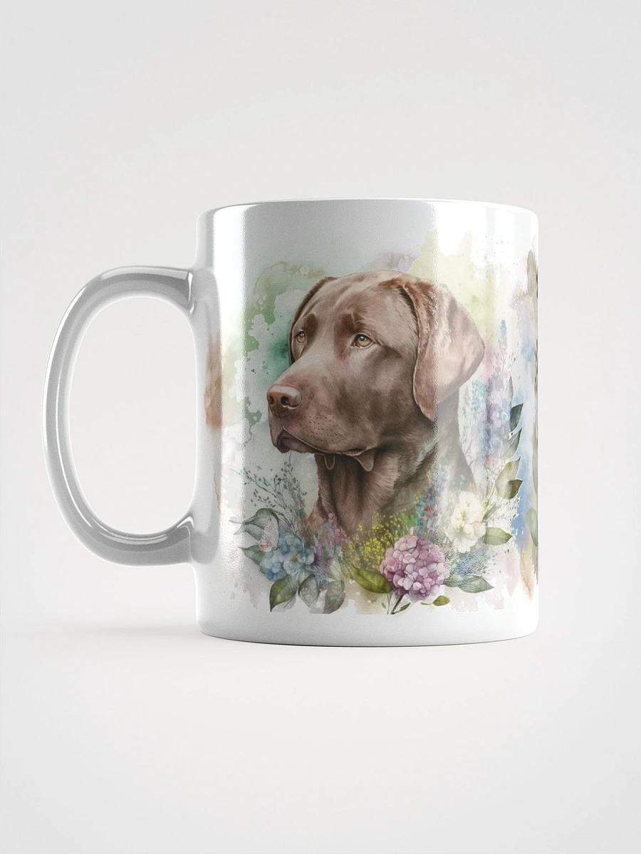 Beautiful Chocolate Lab Watercolor Floral Mug product image (7)