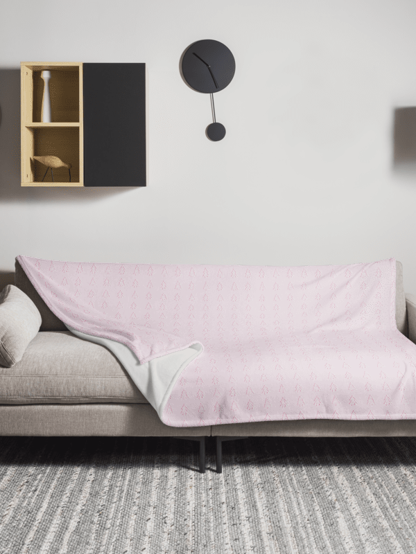 Plush Pink Christmas Tree Throw Blanket product image (5)