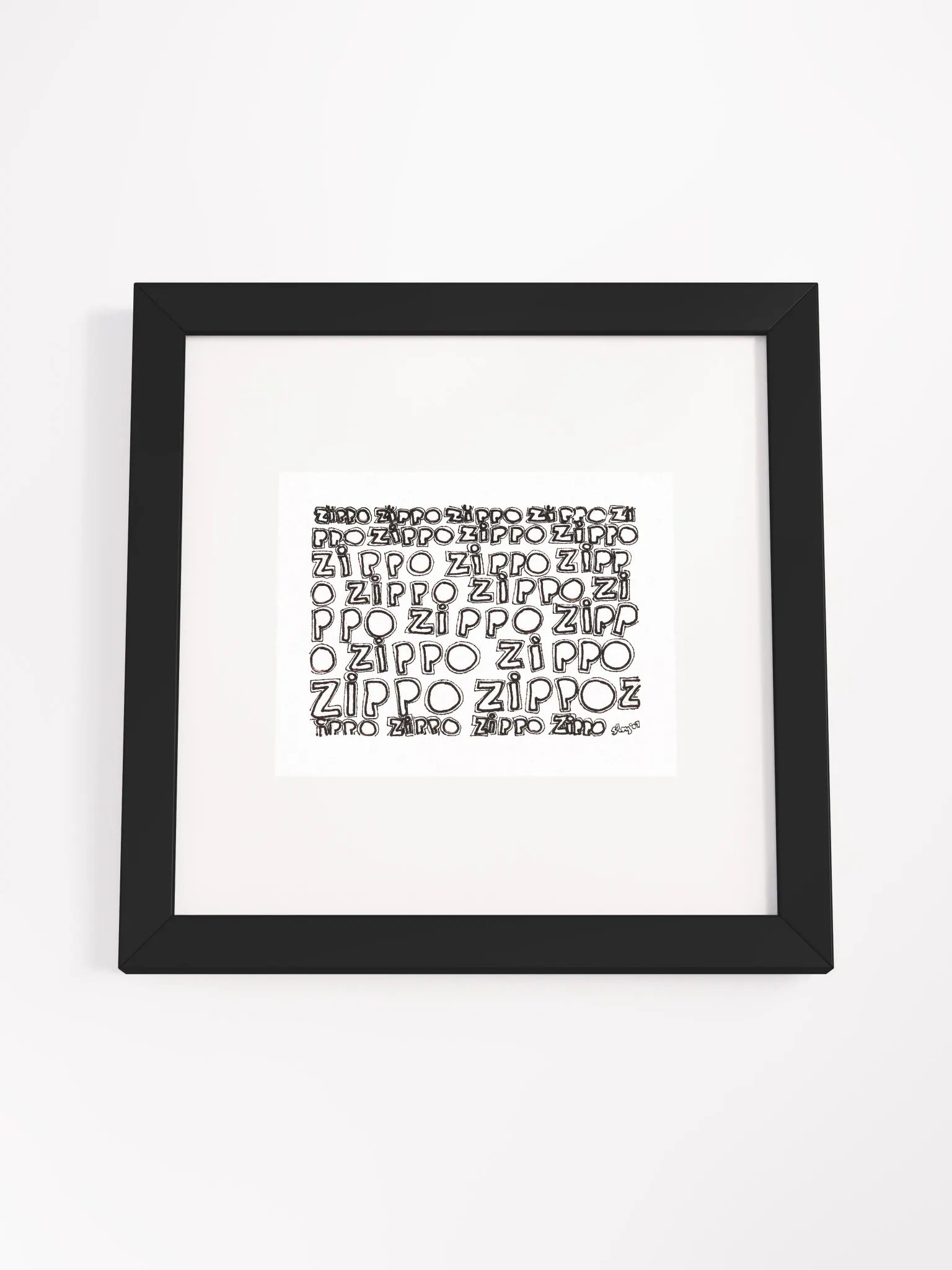 zippo Panel Card Print Framed product image (4)