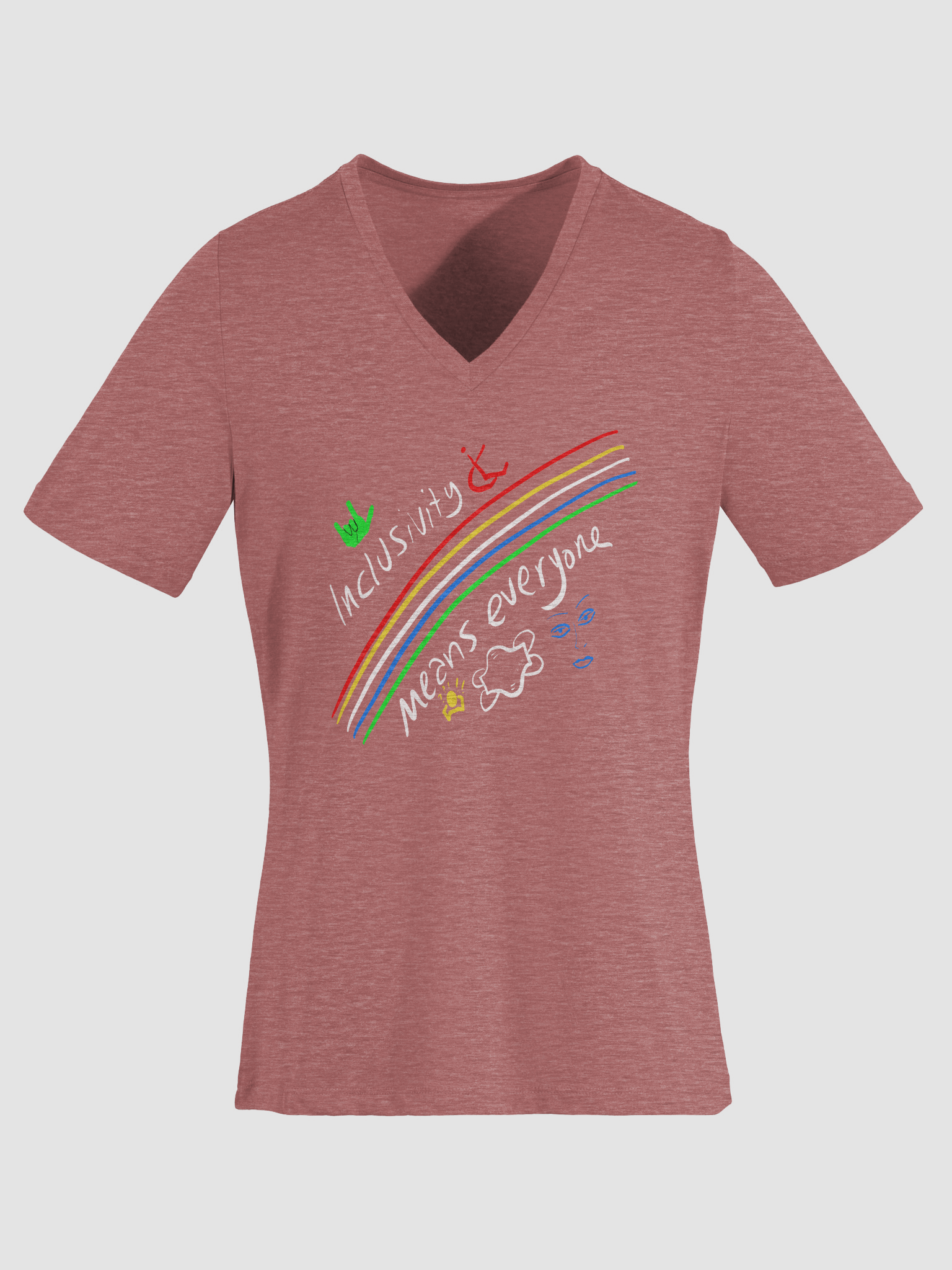Inclusivity Means Everyone V-Neck Tee product image (3)