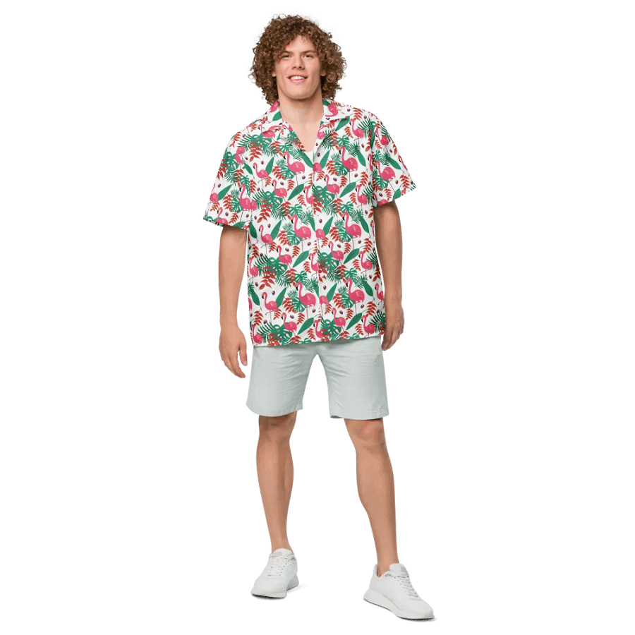 Flamingo Tropical Vibes Hawaiian Shirt product image (4)