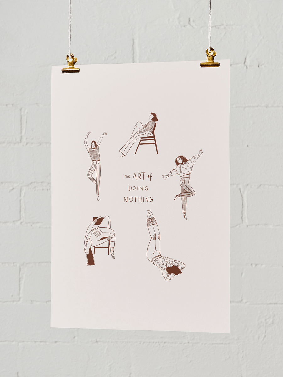 The Art of Doing Nothing - Minimal Line Art Print product image (1)
