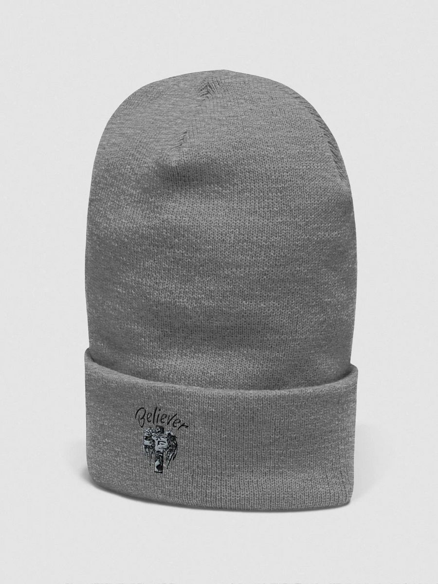 BELIEVER FAITH. Floral Silhouette Embroidered Beanie product image (2)
