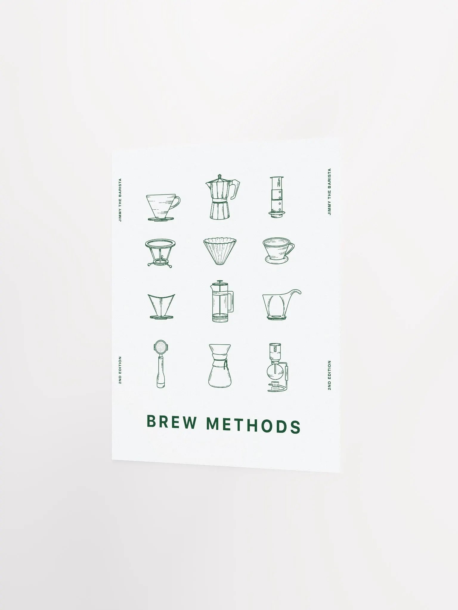 brew methods poster // v.02 (green) [PRINT] product image (2)