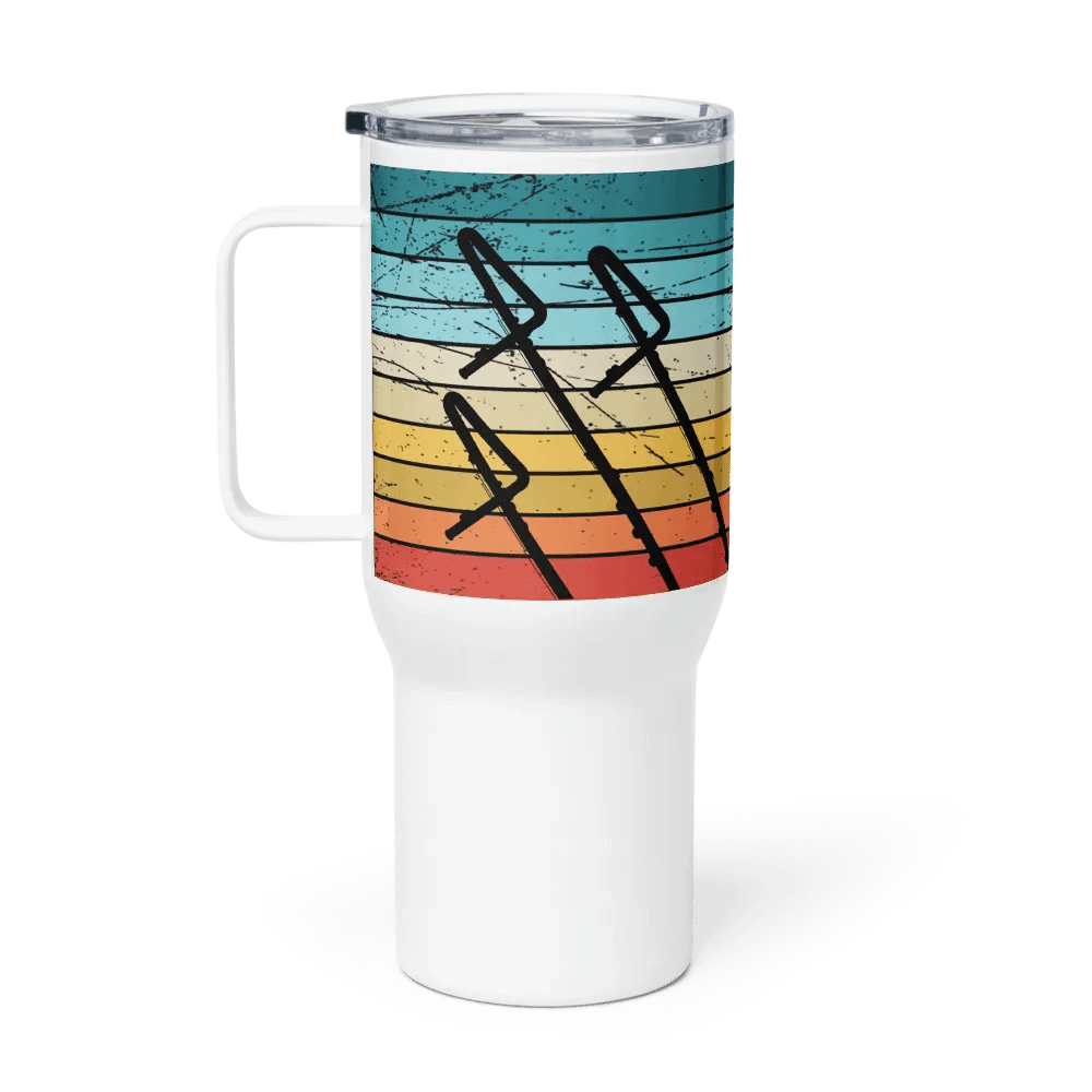 Retro Abstract Flute Stainless Steel Travel Mug - Contra product image (2)